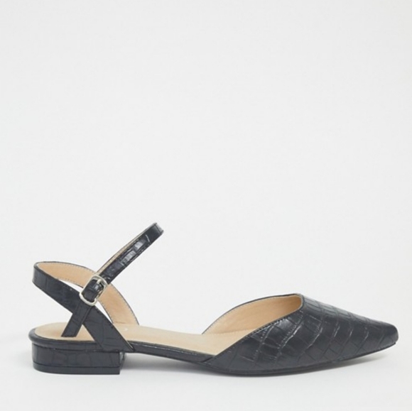 RAID Wide Fit Bonita flat shoes in black c… - Picture 4 of 12